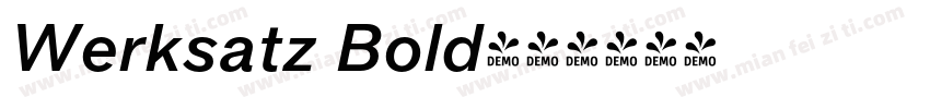 Werksatz Bold字体转换